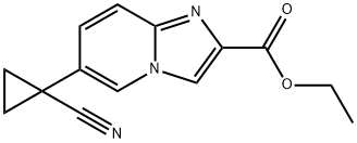 Ethyl 6-(1-cyanocyclopropyl)imidazo[1,2-a]pyridine-2-carboxylate,2654760-78-6,结构式
