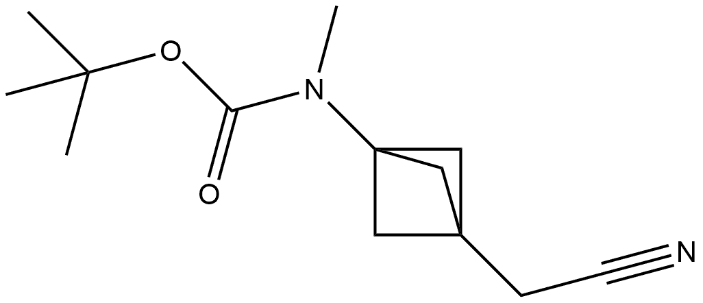 tert-butyl (3-(cyanomethyl)bicyclo[1.1.1]pentan-1-yl)(methyl)carbamate,2654797-90-5,结构式