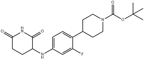 4-(4-[(2,6-二氧代哌啶-3-基)氨基]-2-氟苯基)哌啶-1-羧酸叔丁酯, 2654822-02-1, 结构式