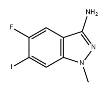 5-氟-6-碘-1-甲基-1H-吲唑-3-胺 结构式