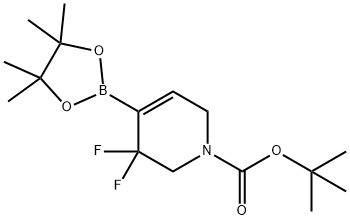 5,5-二氟-4-(4,4,5,5-四甲基-1,3,2-二氧硼杂环戊烷-2-基)-5,6-二氢吡啶-1(2H)-羧酸叔丁酯, 2654826-84-1, 结构式