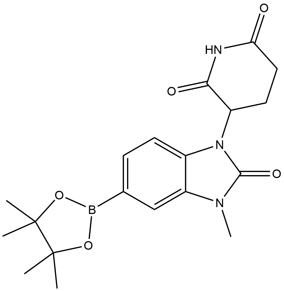 3-(3-Methyl-2-oxo-5-(4,4,5,5-tetramethyl-1,3,2-dioxaborolan-2-yl)-2,3-dihydro-1H-benzo[d]imidazol-1-yl)piperidine-2,6-dione|3-(3-甲基-2-氧代-5-(4,4,5,5-四甲基-1,3,2-二氧杂硼烷-2-基)-2,3-二氢-1H-苯并[D]咪唑-1-基)哌啶-2,6-二酮