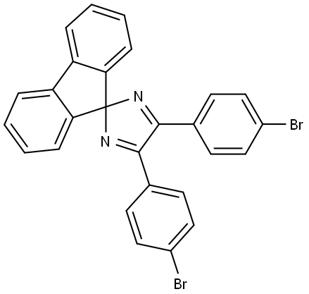 4′,5′-Bis(4-bromophenyl)spiro[9H-fluorene-9,2′-[2H]imidazole] 结构式