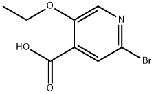 4-Pyridinecarboxylic acid, 2-bromo-5-ethoxy- 化学構造式