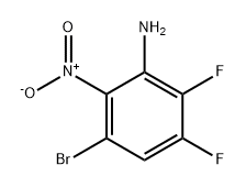 Benzenamine, 3-bromo-5,6-difluoro-2-nitro- 化学構造式