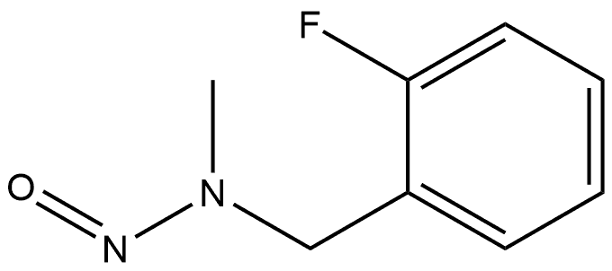 (2-氟苄基)甲基亚硝胺 结构式