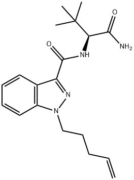 1H-Indazole-3-carboxamide, N-[(1S)-1-(aminocarbonyl)-2,2-dimethylpropyl]-1-(4-penten-1-yl)- Structure