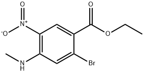 Benzoic acid, 2-bromo-4-(methylamino)-5-nitro-, ethyl ester Structure