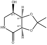 rel-(3aR,7R,7aR)-Tetrahydro-7-hydroxy-2,2-dimethyl-1,3-dioxolo[4,5-c]pyridin-4(3aH)-one Structure