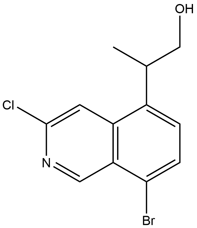 8-Bromo-3-chloro-β-methyl-5-isoquinolineethanol Struktur