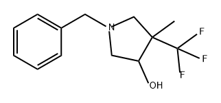 3-Pyrrolidinol, 4-methyl-1-(phenylmethyl)-4-(trifluoromethyl)- Structure