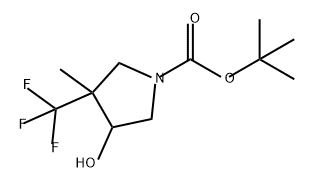 1-Pyrrolidinecarboxylic acid, 4-hydroxy-3-methyl-3-(trifluoromethyl)-, 1,1-dimethylethyl ester,2661482-63-7,结构式
