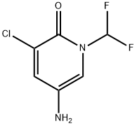 2(1H)-Pyridinone, 5-amino-3-chloro-1-(difluoromethyl)- Struktur