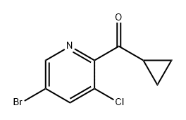 (5-溴-3-氯吡啶-2-基)(环丙基)甲酮, 2661483-39-0, 结构式