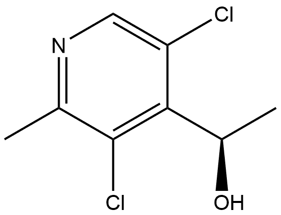 (R)-1-(3,5-二氯-2-甲基吡啶-4-基)乙-1-醇 结构式