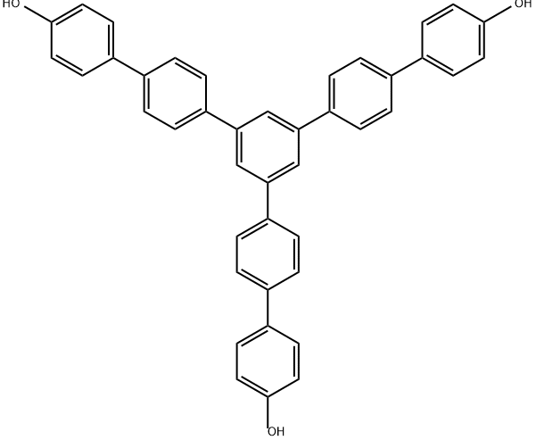 [1,1':4',1'':3'',1''':4''',1''''-Quinquephenyl]-4,4''''-diol, 5''-(4'-hydroxy[1,1'-biphenyl]-4-yl)- Structure