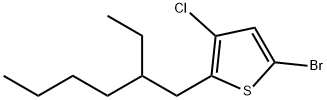 Thiophene, 5-bromo-3-chloro-2-(2-ethylhexyl)- Struktur