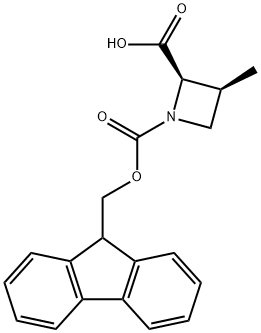 1,2-Azetidinedicarboxylic acid, 3-methyl-, 1-(9H-fluoren-9-ylmethyl) ester, (2R,3S)-|(2R,3S)-1-(((9H-芴-9-基)甲氧基)羰基)-3-甲基氮杂环丁烷-2-羧酸