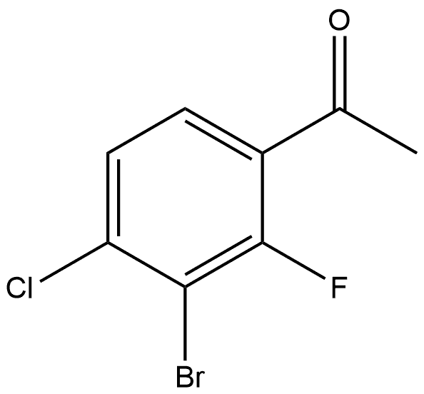 1-(3-Bromo-4-chloro-2-fluorophenyl)ethanone Structure