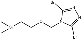 4H-1,2,4-Triazole, 3,5-dibromo-4-[[2-(trimethylsilyl)ethoxy]methyl]- Struktur