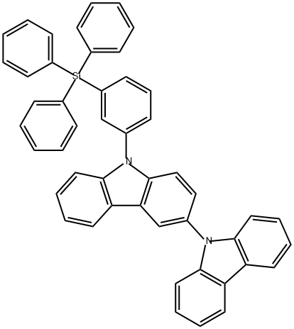 3,9'-Bi-9H-carbazole, 9-[3-(triphenylsilyl)phenyl]- 化学構造式