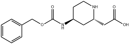 2-((2S,4S)-4-(((苄氧基)羰基)氨基)哌啶-2-基)乙酸, 2667055-44-7, 结构式