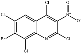 Quinoline, 7-bromo-2,4,6,8-tetrachloro-3-nitro-|7-溴-2,4,6,8-四氯-3-硝基喹啉