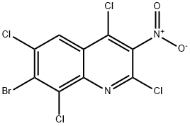 Quinoline, 7-bromo-2,4,6,8-tetrachloro-3-nitro- Structure