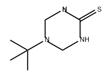 1,3,5-Triazine-2(1H)-thione, 5-(1,1-dimethylethyl)tetrahydro-,2669-96-7,结构式