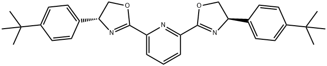 Pyridine, 2,6-bis[(4R)-4-[4-(1,1-dimethylethyl)phenyl]-4,5-dihydro-2-oxazolyl]- Struktur