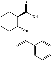 Cyclohexanecarboxylic acid, 2-(benzoylamino)-, (1R,2R)- 化学構造式