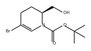 1(2H)-Pyridinecarboxylic acid, 5-bromo-3,4-dihydro-2-(hydroxymethyl)-, 1,1-dimethylethyl ester, (2S)- Structure