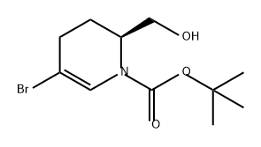 (S)-5-溴-2-(羟甲基)-3,4-二氢吡啶-1(2H)-羧酸叔丁酯 结构式