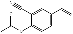 Benzonitrile, 2-(acetyloxy)-5-ethenyl- Structure