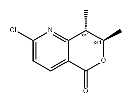 相对-(7R,8S)-2-氯-7,8-二甲基-7,6-二氢-5H-吡喃并[4,3-B]吡啶-5-酮,2673369-57-6,结构式