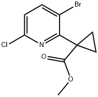 1-(3-溴-6-氯吡啶-2-基)环丙烷-1-羧酸甲酯 结构式