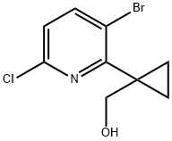 Cyclopropanemethanol, 1-(3-bromo-6-chloro-2-pyridinyl)- Struktur