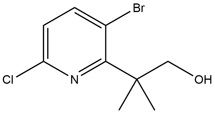 3-Bromo-6-chloro-β,β-dimethyl-2-pyridineethanol Struktur