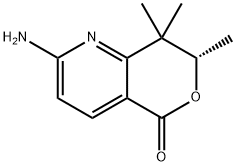 (S)-2-氨基-7,8,8-三甲基-7,8-二氢-5H-吡喃并[4,3-B]吡啶-5-酮, 2673370-98-2, 结构式