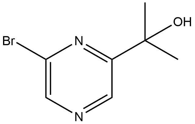 2-(6-溴吡嗪-2-基)丙-2-醇 结构式