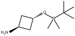 Cyclobutanamine, 3-[[(1,1-dimethylethyl)dimethylsilyl]oxy]-, trans- Structure