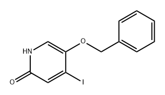 2(1H)-Pyridinone, 4-iodo-5-(phenylmethoxy)- 化学構造式