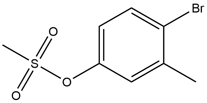 Phenol, 4-bromo-3-methyl-, 1-methanesulfonate 化学構造式