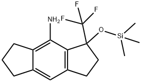 s-Indacen-4-amine, 1,2,3,5,6,7-hexahydro-3-(trifluoromethyl)-3-[(trimethylsilyl)oxy]- Struktur