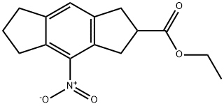 s-Indacene-2-carboxylic acid, 1,2,3,5,6,7-hexahydro-4-nitro-, ethyl ester Struktur