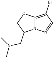 1-(7-溴-2,3-二氢吡唑并[5,1-B]恶唑-3-基)-N,N-二甲基甲胺,2676958-34-0,结构式