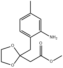 2-(2-氨基-4-甲基苄基)-1,3-二氧戊环-2-基)乙酸甲酯,2677030-82-7,结构式