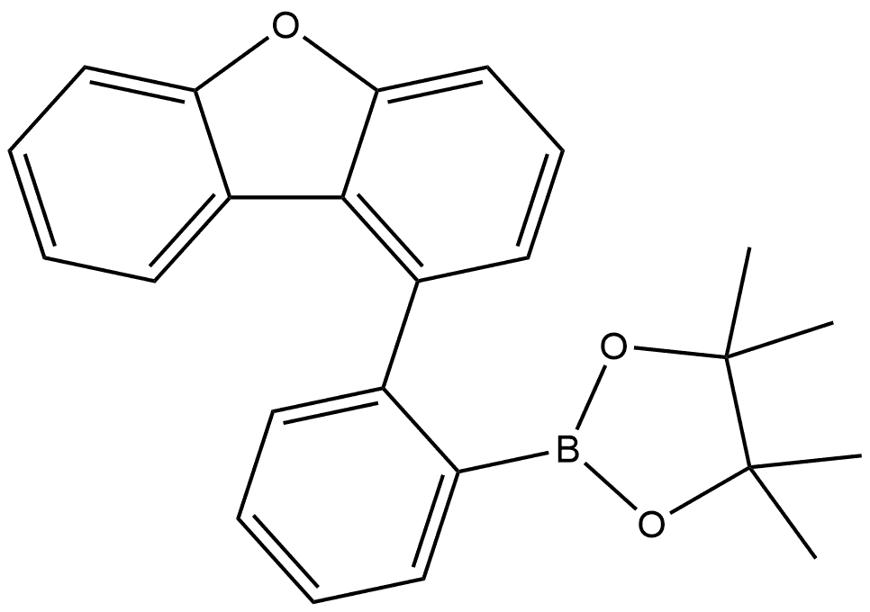 2-(2-(二苯并[B,D]呋喃-1-基)苯基)-4,4,5,5-四甲基-1,3,2-二氧杂硼烷, 2677777-41-0, 结构式