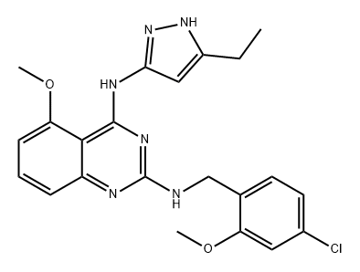 2,4-Quinazolinediamine, N2-[(4-chloro-2-methoxyphenyl)methyl]-N4-(5-ethyl-1H-pyrazol-3-yl)-5-methoxy-|化合物 GRK6-IN-1