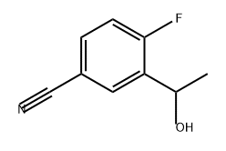 Benzonitrile, 4-fluoro-3-(1-hydroxyethyl)- Structure